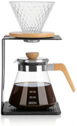Kaffeebereiter Pour Over Set inkl. Kaffeefilter, Glaskanne