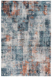 Webteppich Blau/Orange/Weiß Antik 80x150 cm