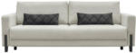 Möbelix 3-Sitzer-Sofa mit Schlaffunkt. Lilli mit Kissen Grau/Weiß