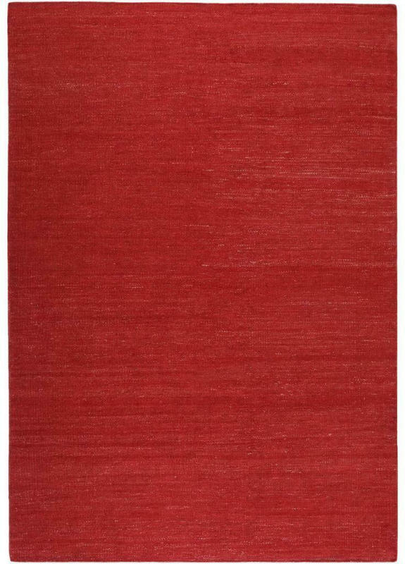 Handwebteppich Rot Baumwolle Rainbow Kelim 160x230 cm