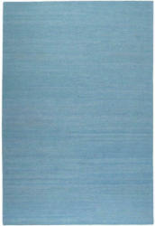 Handwebteppich Blau Baumwolle Rainbow Kelim 130x190 cm