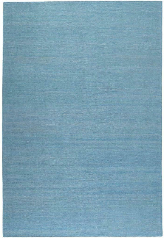 Handwebteppich Blau Baumwolle Rainbow Kelim 130x190 cm
