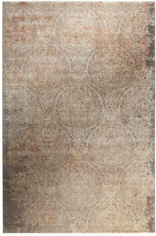 Vintage-Teppich Baroque Silberfarben/Beige 240x290 cm