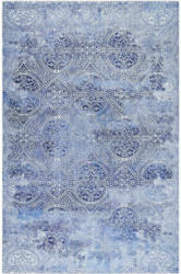 Webteppich Grace Blau/Silberfarben 80x150 cm