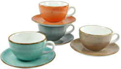 Kaffeetasse Keramik 280 ml 4 Stk. Multicolor Handbemalt