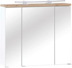 Spiegelschrank Marbella Mit Led 3-Türig BxHxT: 80x70x20 cm
