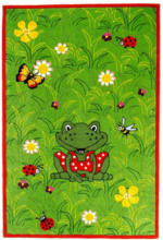 Möbelix Kinderteppich Frosch Grün Garden 110x170 cm