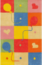 Möbelix Kindertepppich Karo Multicolor 80x150 cm