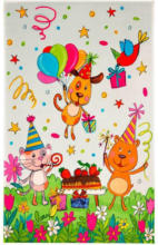Möbelix Kinderteppich Tiere Multicolor Lovely Kids 100x160 cm