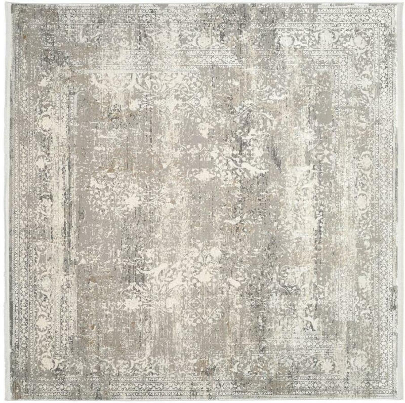 Webteppich Avignon Grau/Goldfarben 240x240 cm