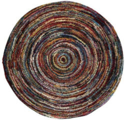 Webteppich Sixteen Round Multicolor Rund Ø 200 cm