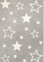 Möbelix Kinderteppich Sterne Grau Kiddy Star 80x150 cm