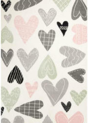 Kinderteppich Herzen Grau Kiddy Love 160x230 cm