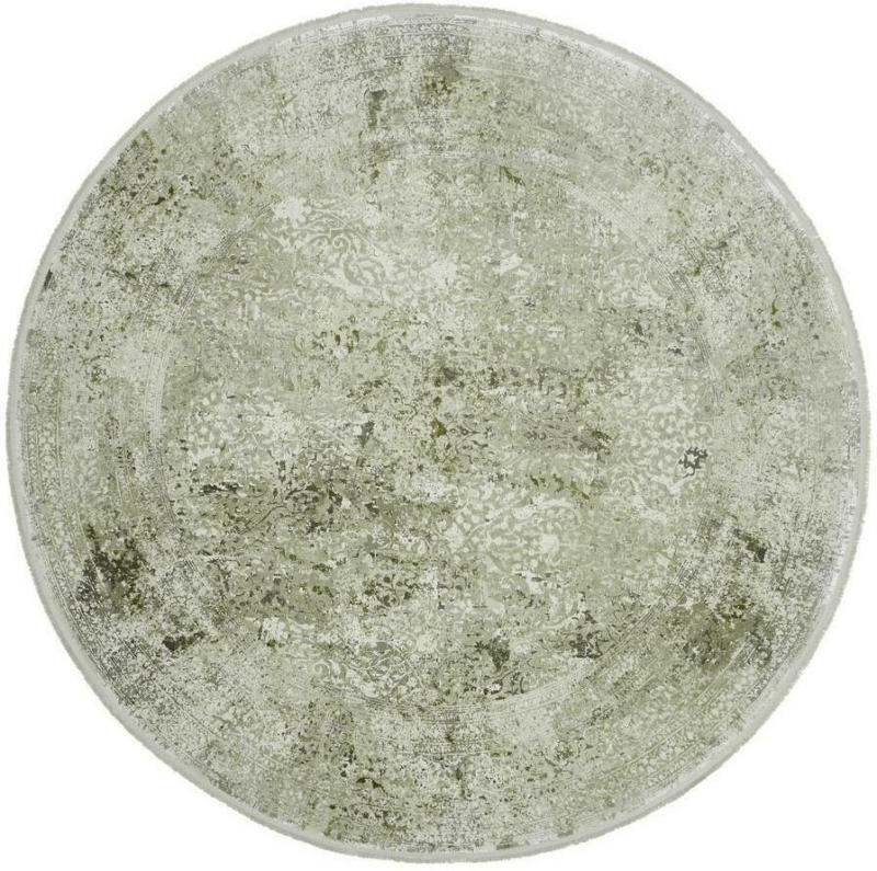Webteppich Avignon Grau/Grün 200x200 cm
