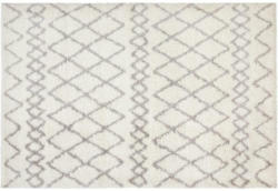 Hochflor Teppich Weiß/Grau Kimi 160x230 cm