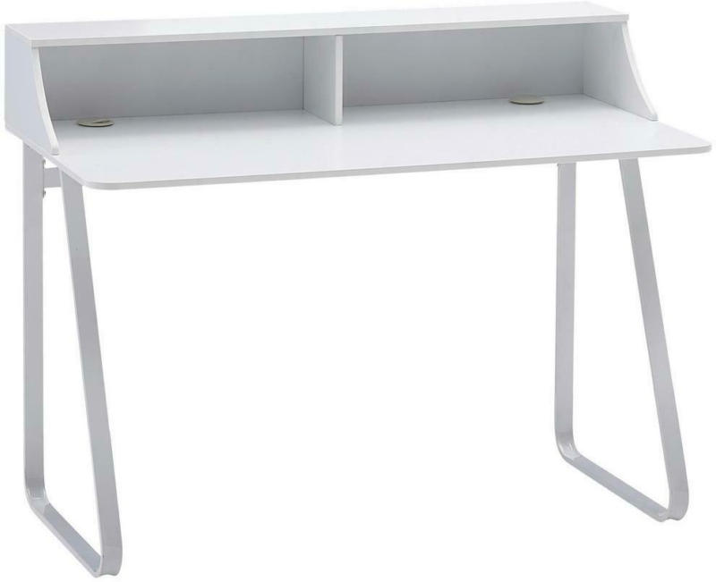 Schreibtisch mit Ablagefläche B: 120 cm H: 72 cm, Weiß