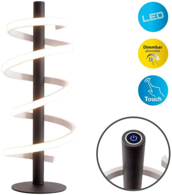 LED-Tischlampe Belleza dimmbar Chromfarben Touch-Schalter