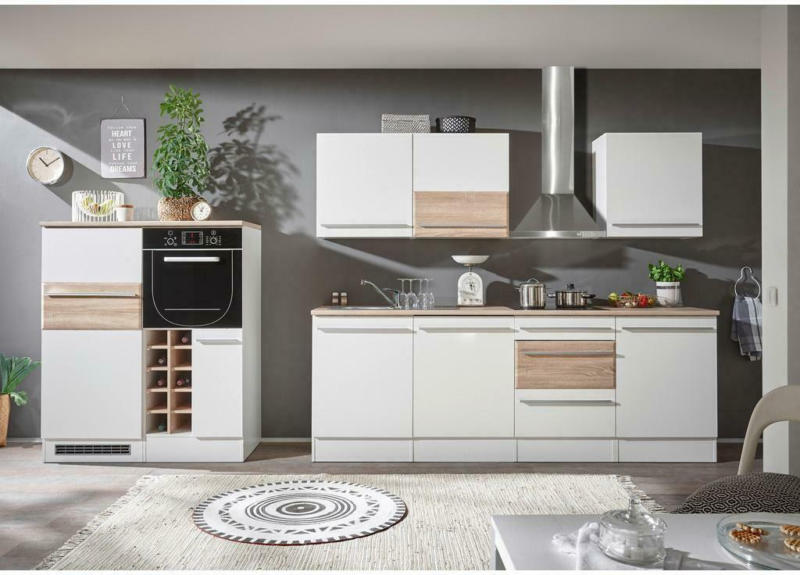 Küchenzeile Welcome 240 + 205 cm Weiß ohne Geräte
