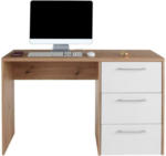Möbelix Schreibtisch mit Stauraum B 124cm H 73cm Box, Eiche Dekor