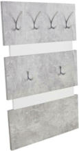 Möbelix Garderobenpaneel Betonoptik/ Weiß Mit 6 Haken B: 70 cm
