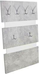 Garderobenpaneel Betonoptik/ Weiß Mit 6 Haken B: 70 cm
