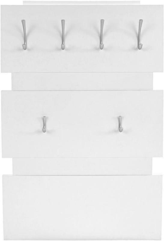 Garderobenpaneel Weiß Mit 6 Haken B: 70 cm