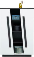 Möbelix Highboard mit Glaselement B: 85 cm Maxi Weiß/Grau