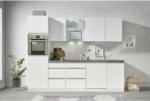 Möbelix Küchenzeile Premium mit Geräten 280 cm Weiß Hochglanz