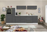 Möbelix Küchenzeile Premium mit Geräte 310 cm Grau/Weiß + Kochinsel