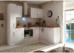 Möbelix Küchenzeile Premium mit Geräten 250x172 cm Weiß Landhaus