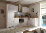 Möbelix Küchenzeile Premium mit Geräten 280x172 cm Weiß Landhaus