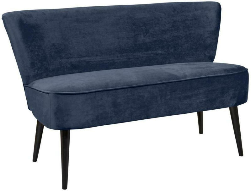 Sitzbank mit Lehne Gepolstert Samt Blau Lord B: 179 cm
