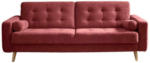Möbelix 3-Sitzer-Sofa mit Schlaffunkt. und Bettkasten Fjord Beere