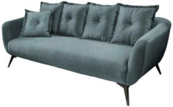 3-Sitzer-Sofa Baggio mit Kissen Blau