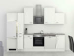 Möbelix Küchenzeile Wito mit Geräten 310 cm Weiß/Grau Modern