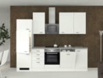 Möbelix Küchenzeile Wito mit Geräten 280 cm Weiß/Grau Modern