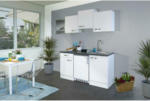 Möbelix Küchenzeile Alba mit Geräten 150 cm Weiß/Schiefer