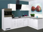 Möbelix Küchenzeile Lucca ohne Geräte 280 cm Weiß/Grau