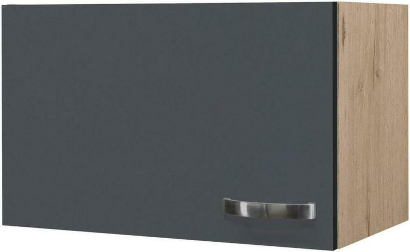 Küchenoberschrank Shadow 60 cm Grau/Eiche Dekor 1 Drehtür