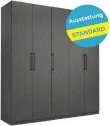 Drehtürenschrank 228cm Unit Anthrazit