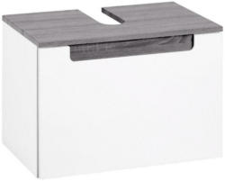 Waschbeckenunterschrank Siena B. 60 cm Silbereiche/Weiß