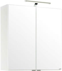 Spiegelschrank Siena mit Led 2-Türig BxHxT: 60x65x20 cm Weiß