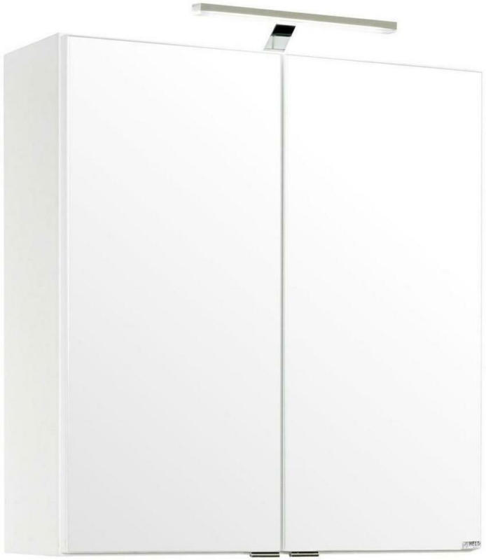 Spiegelschrank Siena mit Led 2-Türig BxHxT: 60x65x20 cm Weiß