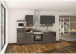 Möbelix Küchenzeile Mailand mit Geräten 270 cm Anthrazit Hochglanz