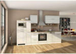 Möbelix Küchenzeile Mailand mit Geräten 310 cm Weiß Hochglanz
