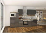 Möbelix Küchenzeile Mailand mit Geräten 310 cm Anthrazit Elegant