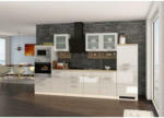 Möbelix Küchenzeile Mailand mit Geräten 330 cm Weiß Hochglanz