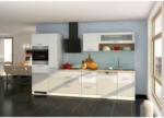 Möbelix Küchenzeile Mailand mit Geräten 330 cm Weiß Hochglanz