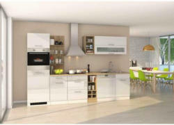 Küchenzeile Mailand mit Geräten 310 cm Weiß Elegant