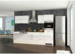 Möbelix Küchenzeile Mailand mit Geräten 300 cm Weiß Elegant